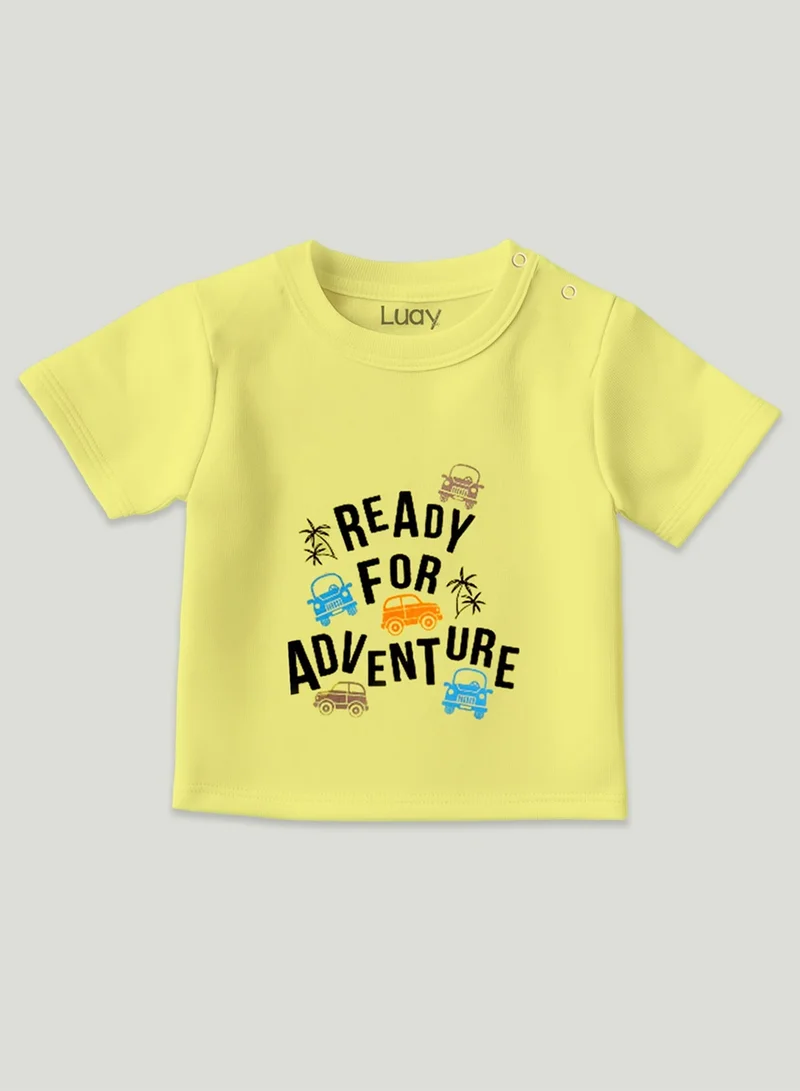 Luay Pack Of 1 100%  Cotton T-Shirts for Boys & Girls Festive Short Sleeve Styles in Vibrant Colors and Patterns for Kids and Toddlers_Regular Fit  | Best Price UAE